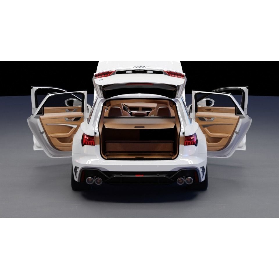 Audi RS6 3D Model – High-Detail Sports Car Asset, FBX & OBJ - View 8