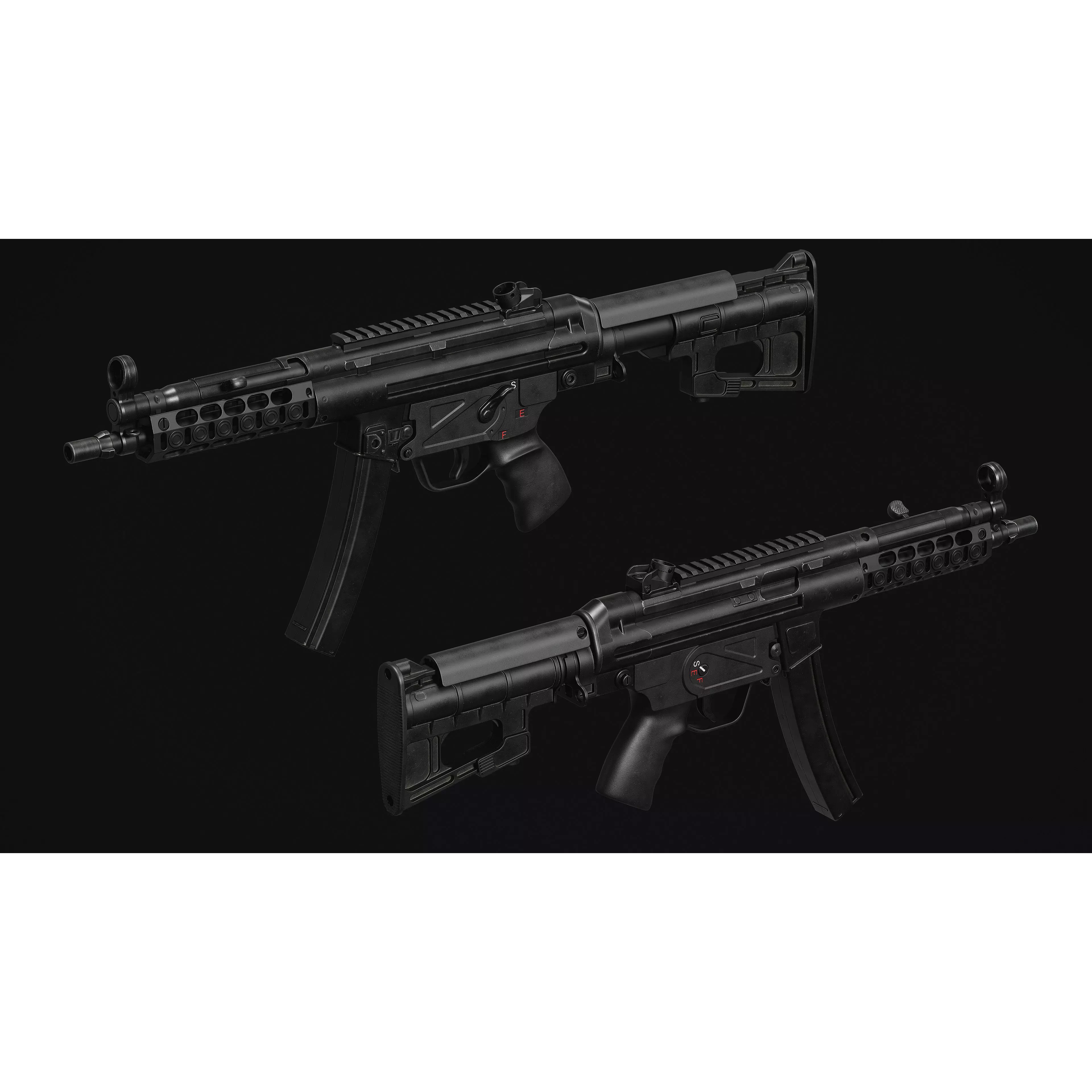 MP5 SMG - Low-Poly Game-Ready 3D Model - View 11