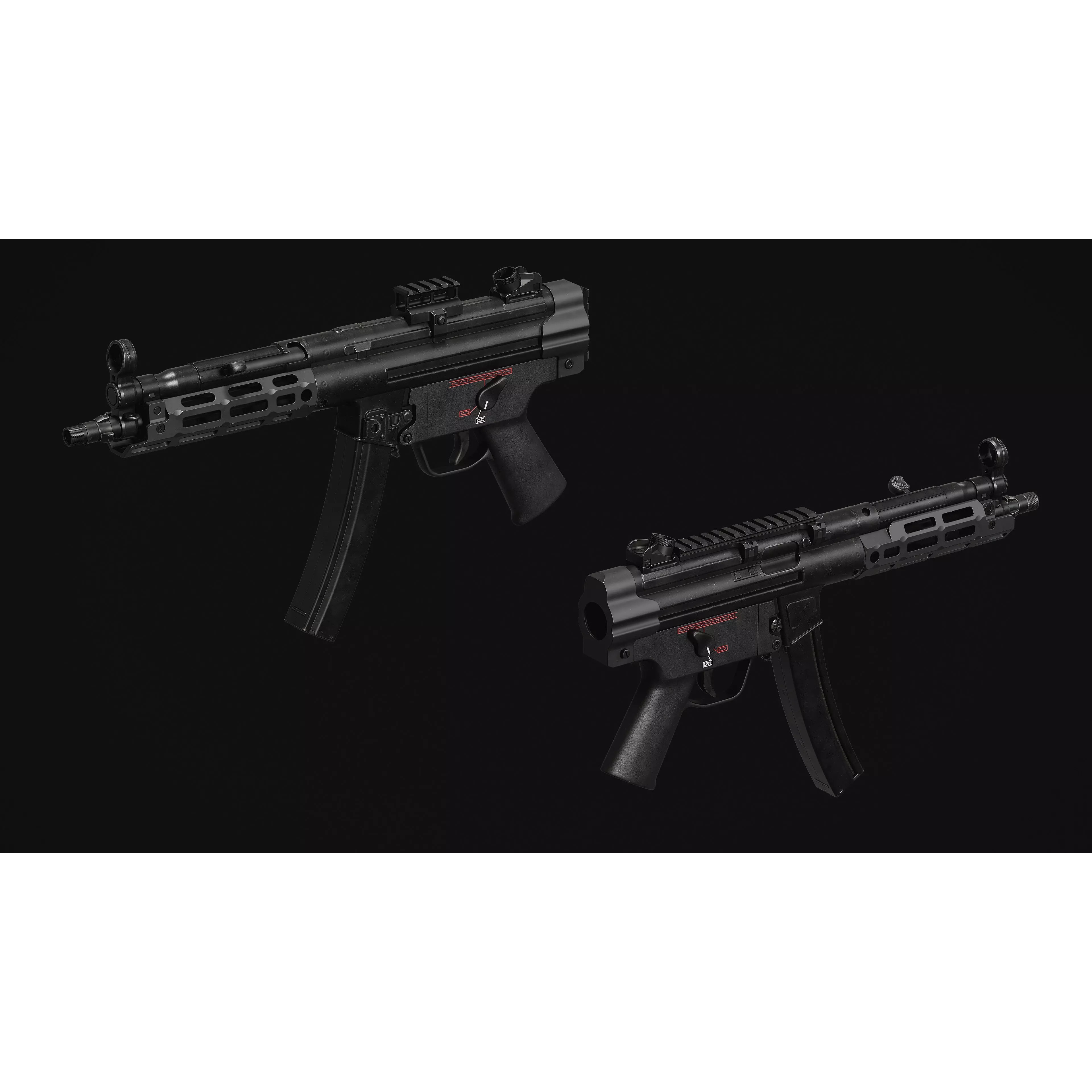 MP5 SMG - Low-Poly Game-Ready 3D Model - View 12