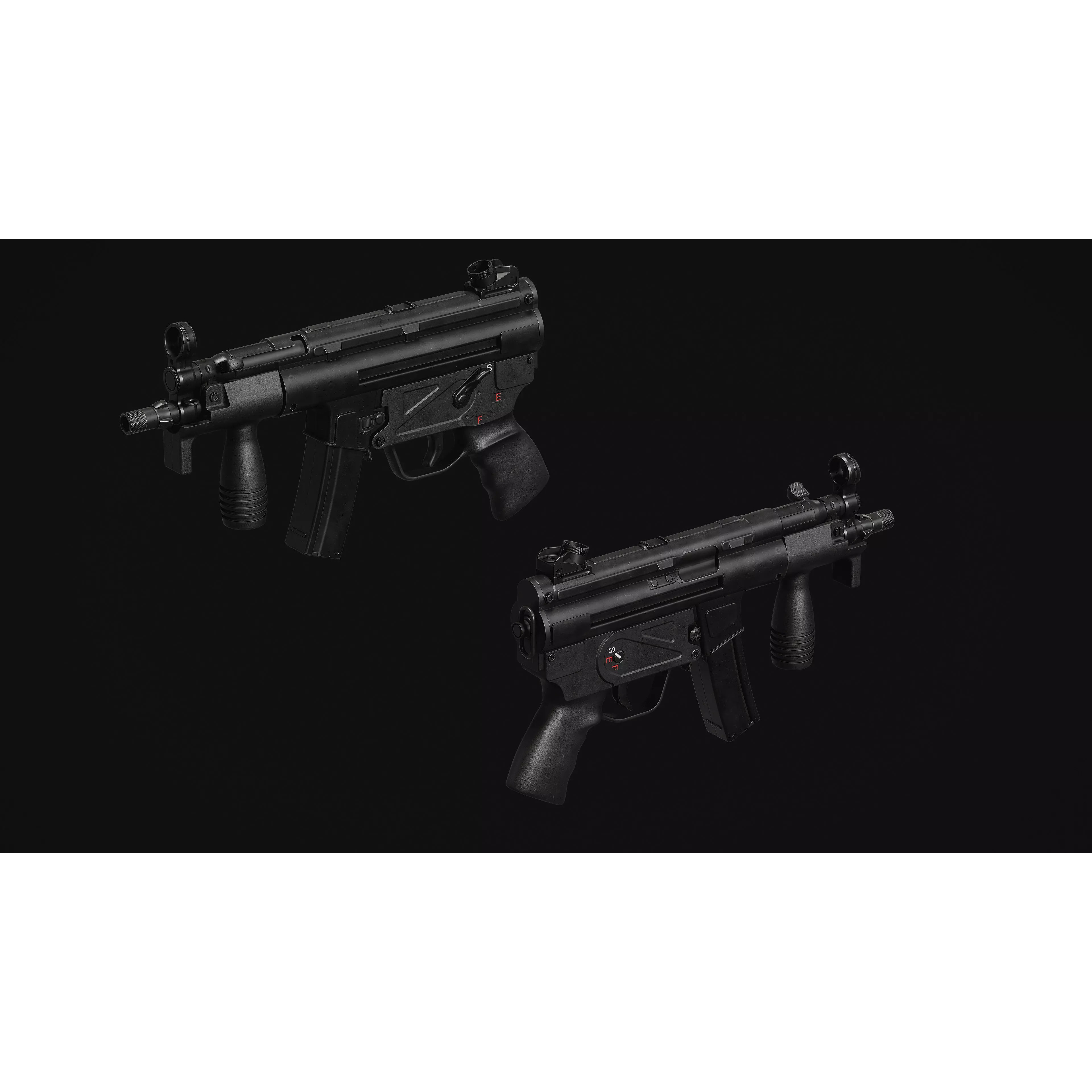 MP5 SMG - Low-Poly Game-Ready 3D Model - View 13