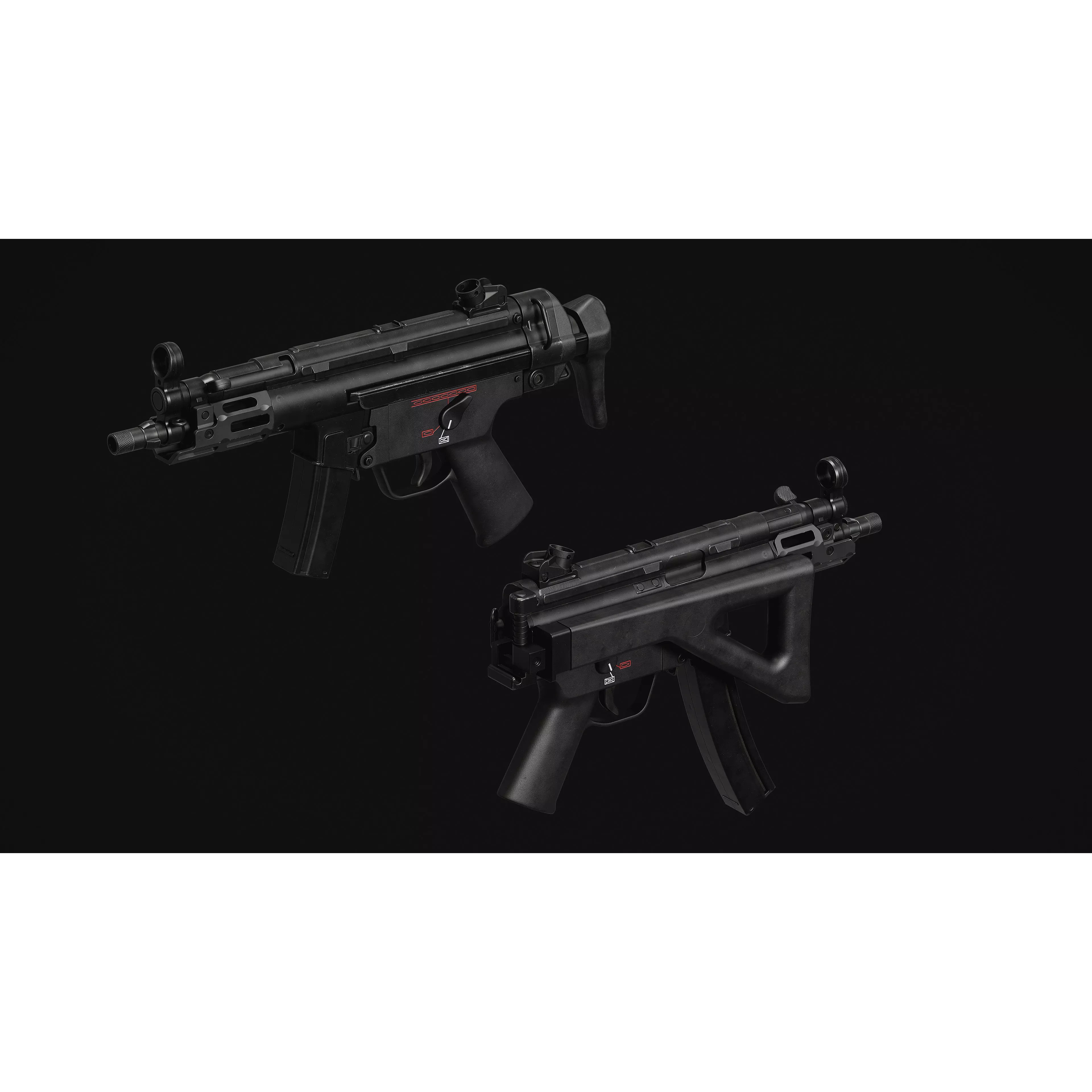 MP5 SMG - Low-Poly Game-Ready 3D Model - View 14