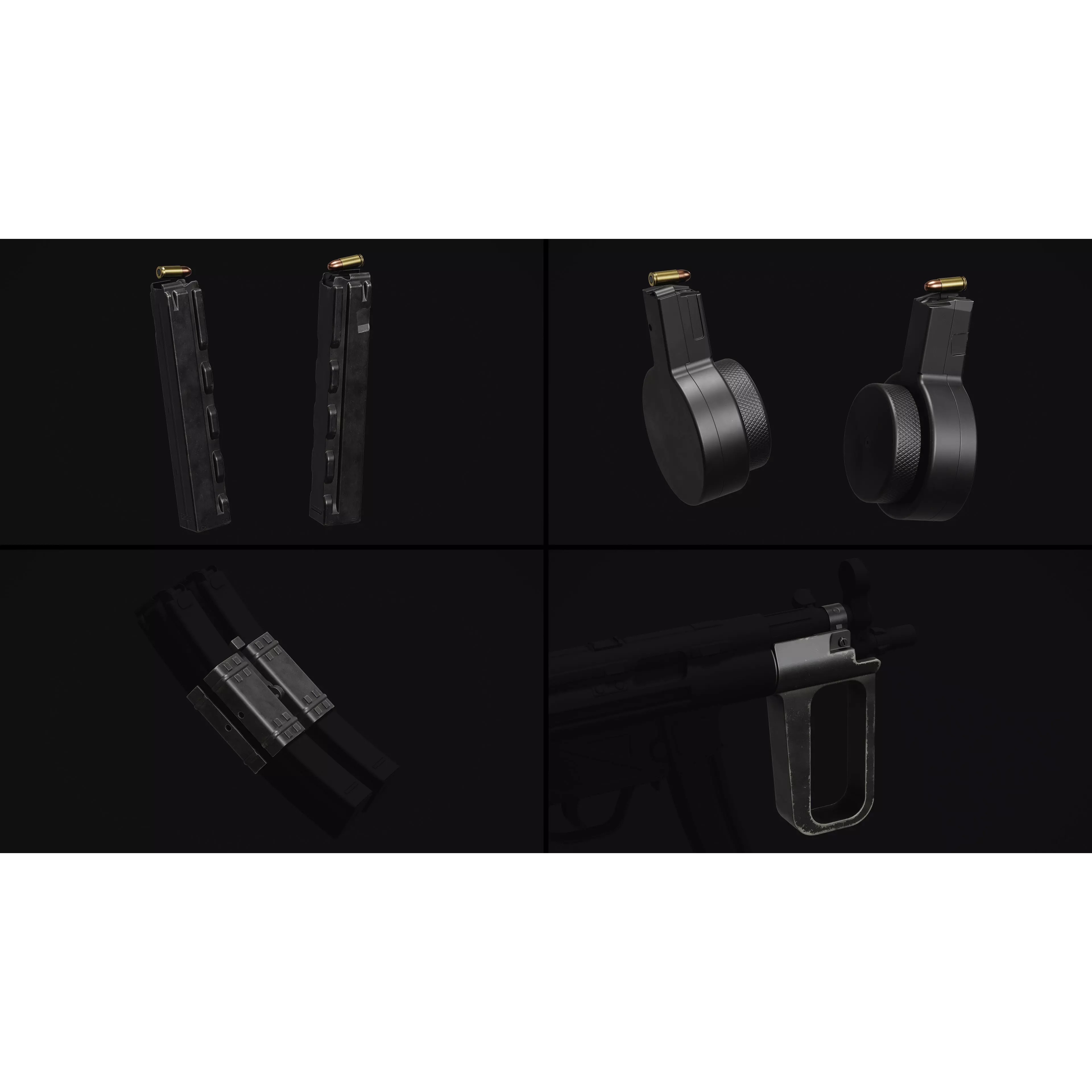 MP5 SMG - Low-Poly Game-Ready 3D Model - View 17