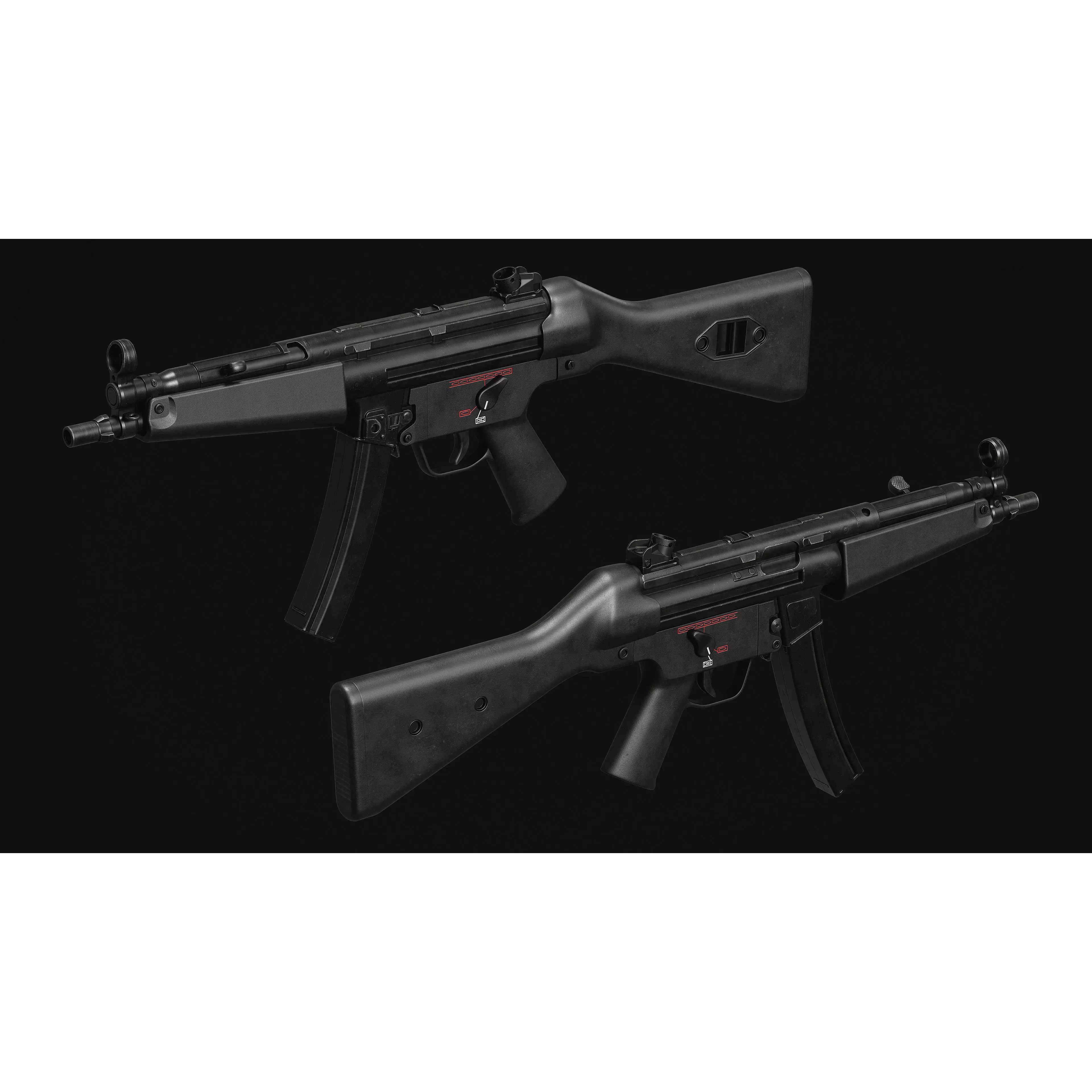 MP5 SMG - Low-Poly Game-Ready 3D Model - View 5