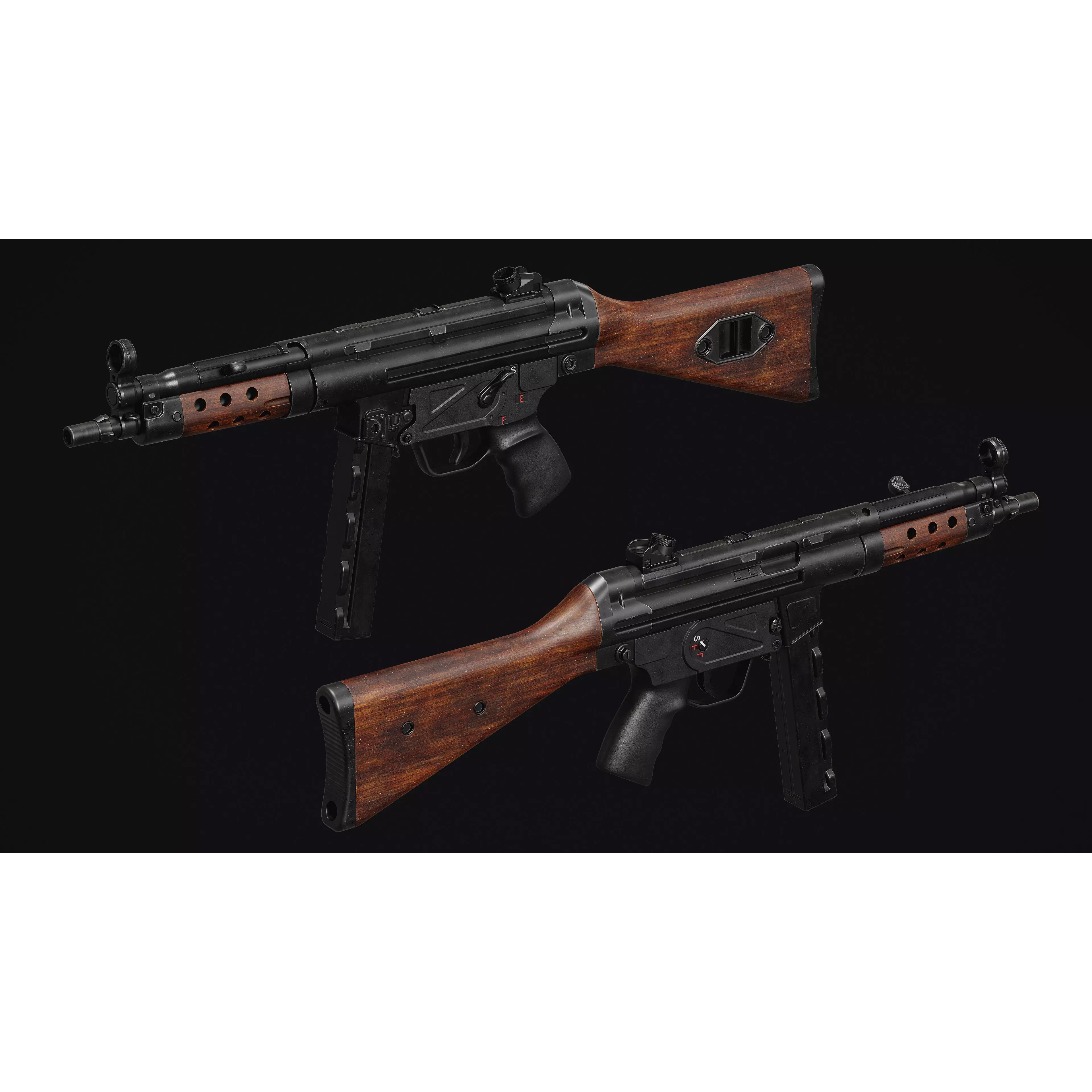 MP5 SMG - Low-Poly Game-Ready 3D Model - View 7