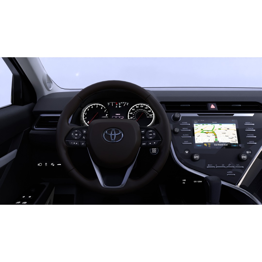 Toyota Camry 3D Model – High-Detail Car Asset with Interior, Blender - View 10