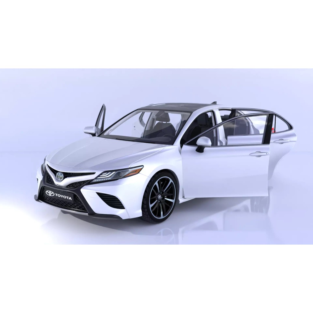 Toyota Camry 3D Model – High-Detail Car Asset with Interior, Blender - View 2