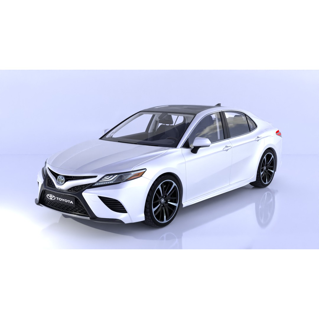 Toyota Camry 3D Model – High-Detail Car Asset with Interior, Blender - View 3