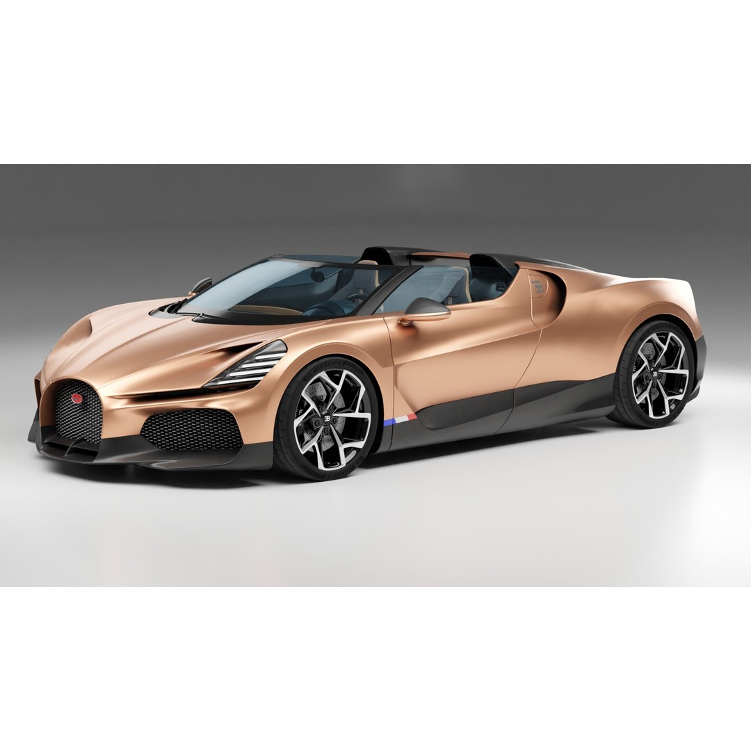 Bugatti Mistral 3D Model – Low Poly Game Ready Asset for Blender - View 14