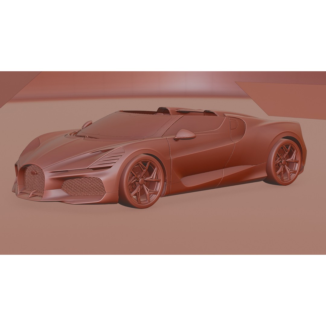 Bugatti Mistral 3D Model – Low Poly Game Ready Asset for Blender - View 15
