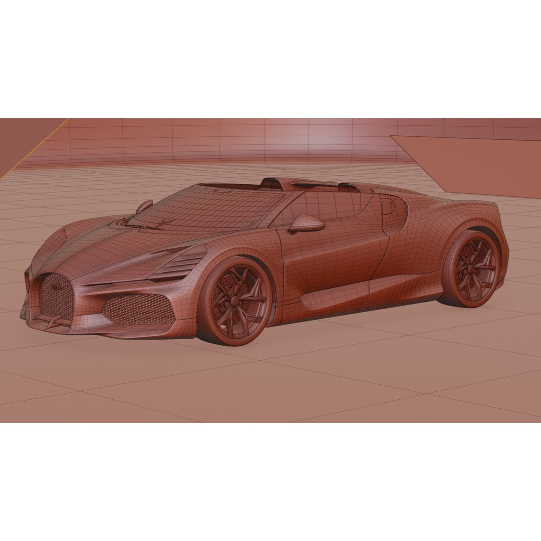 Bugatti Mistral 3D Model – Low Poly Game Ready Asset for Blender - View 16