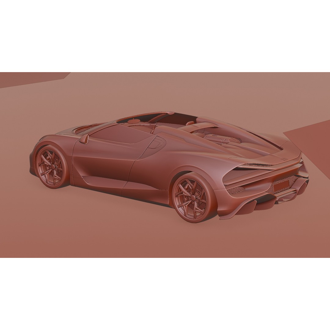 Bugatti Mistral 3D Model – Low Poly Game Ready Asset for Blender - View 19
