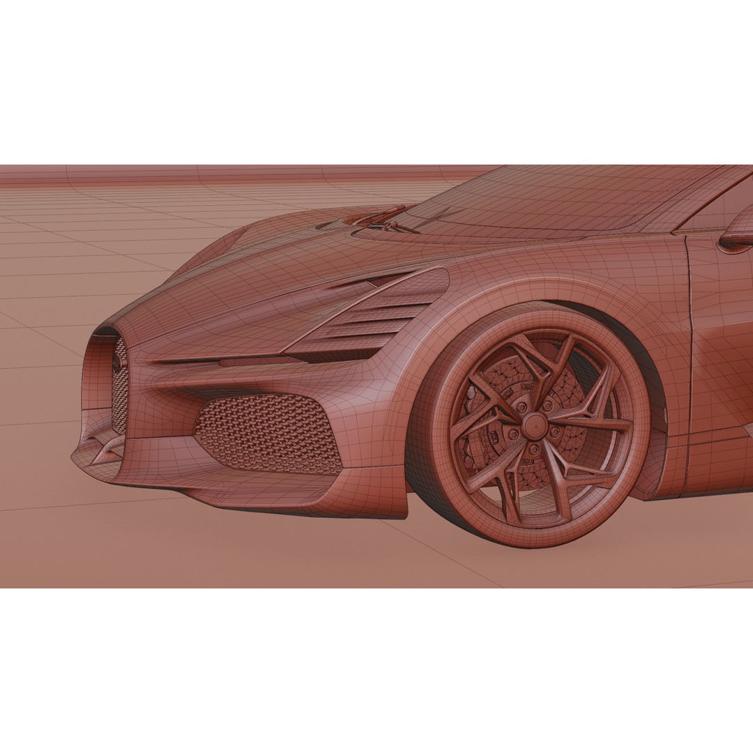Bugatti Mistral 3D Model – Low Poly Game Ready Asset for Blender - View 21