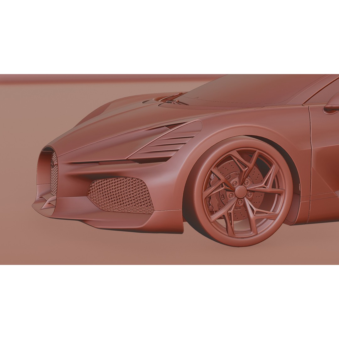 Bugatti Mistral 3D Model – Low Poly Game Ready Asset for Blender - View 22
