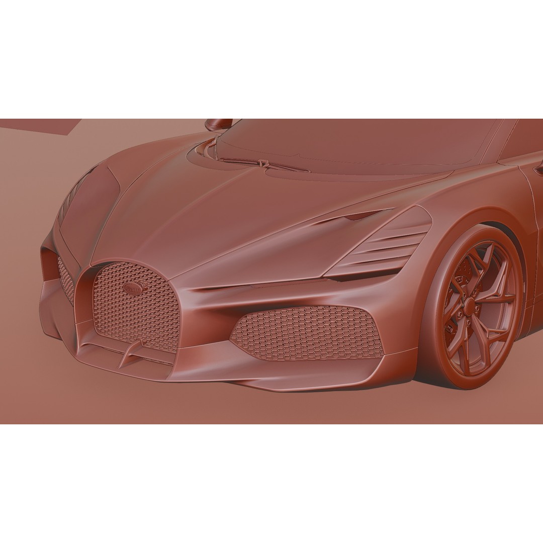Bugatti Mistral 3D Model – Low Poly Game Ready Asset for Blender - View 25