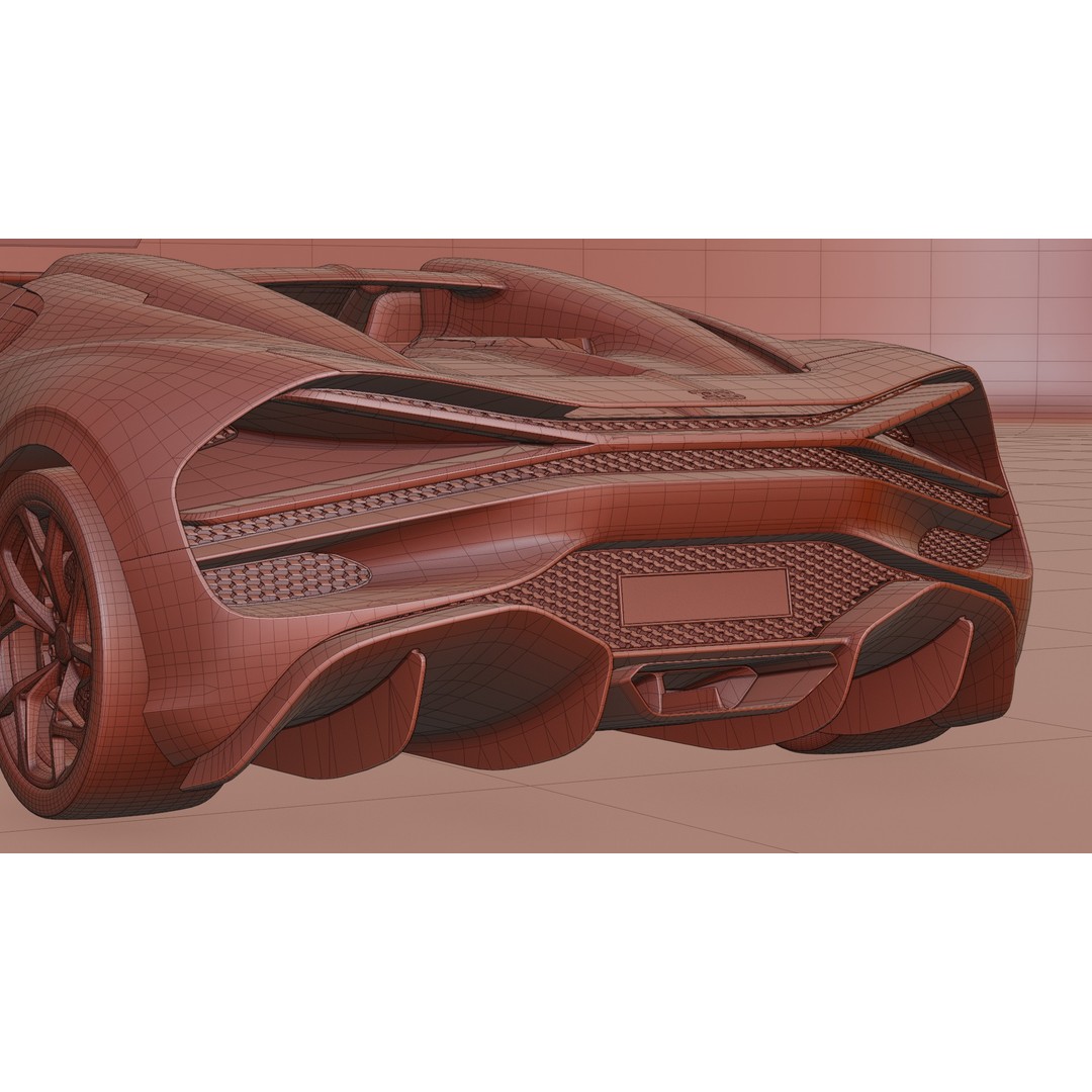 Bugatti Mistral 3D Model – Low Poly Game Ready Asset for Blender - View 30