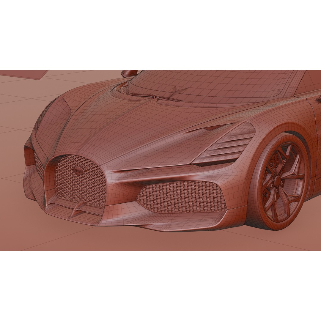 Bugatti Mistral 3D Model – Low Poly Game Ready Asset for Blender - View 33