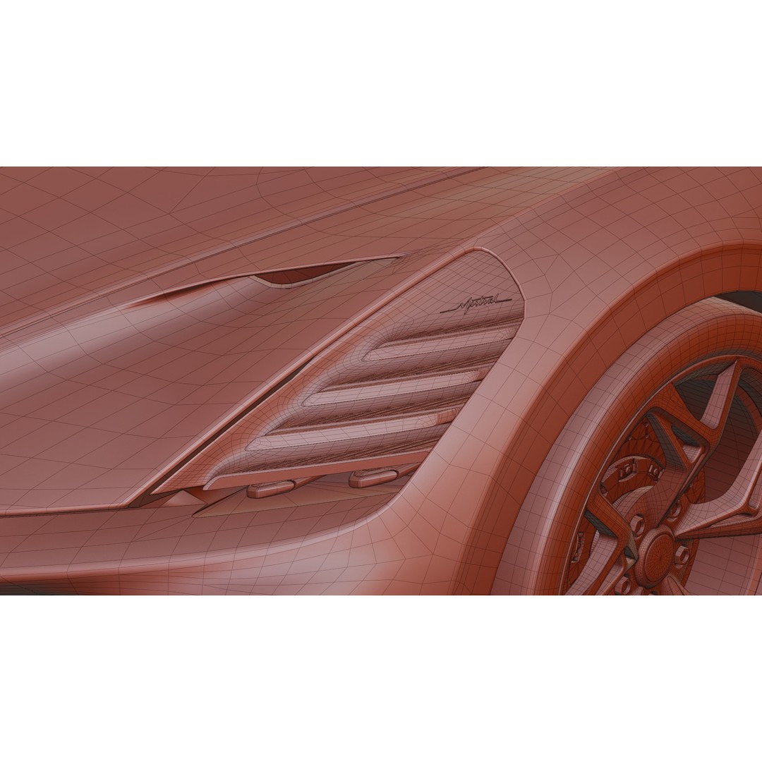 Bugatti Mistral 3D Model – Low Poly Game Ready Asset for Blender - View 34