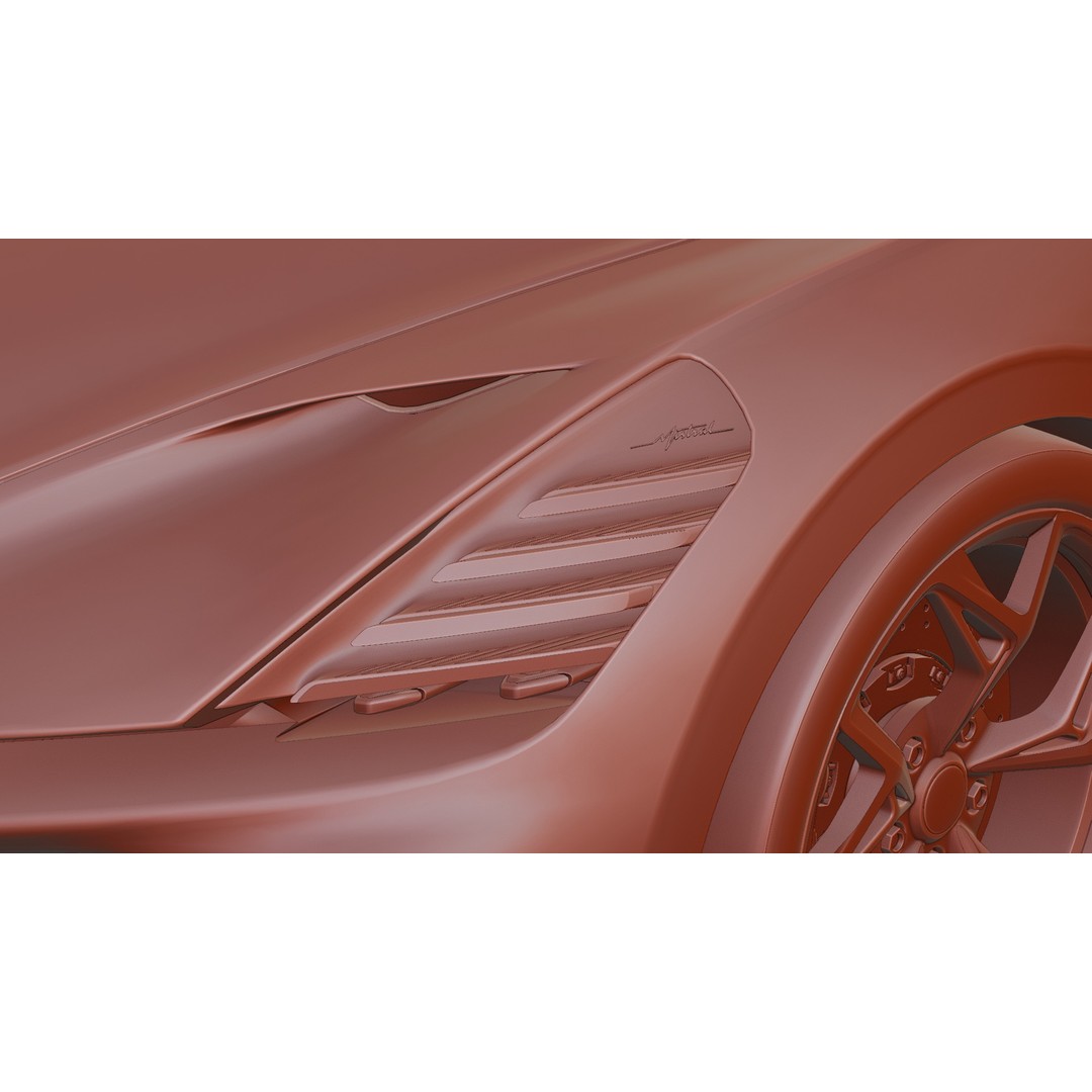 Bugatti Mistral 3D Model – Low Poly Game Ready Asset for Blender - View 36