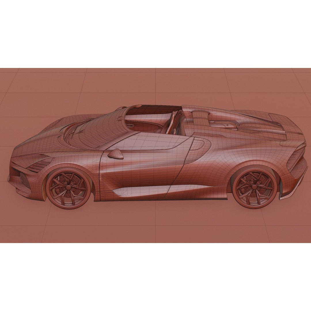 Bugatti Mistral 3D Model – Low Poly Game Ready Asset for Blender - View 39