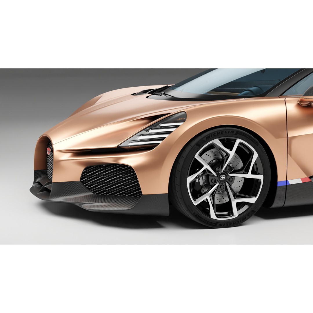 Bugatti Mistral 3D Model – Low Poly Game Ready Asset for Blender - View 4