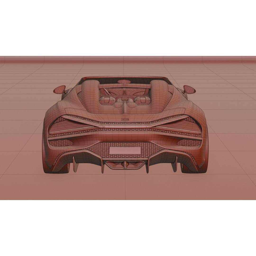 Bugatti Mistral 3D Model – Low Poly Game Ready Asset for Blender - View 41