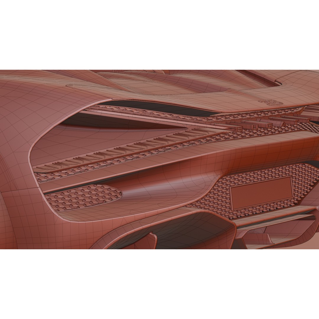 Bugatti Mistral 3D Model – Low Poly Game Ready Asset for Blender - View 44
