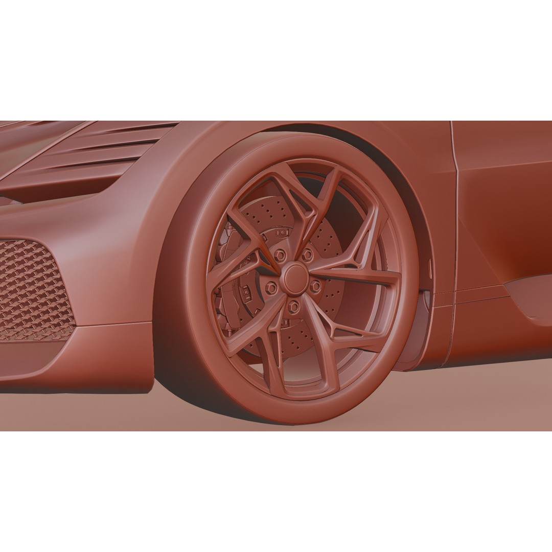 Bugatti Mistral 3D Model – Low Poly Game Ready Asset for Blender - View 52