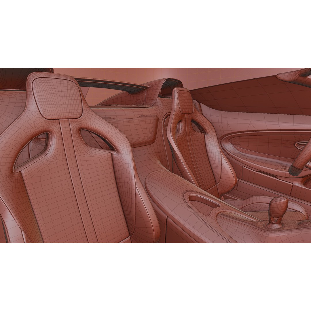 Bugatti Mistral 3D Model – Low Poly Game Ready Asset for Blender - View 54