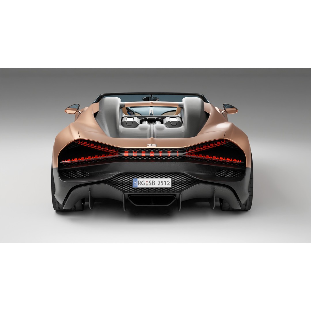 Bugatti Mistral 3D Model – Low Poly Game Ready Asset for Blender - View 6