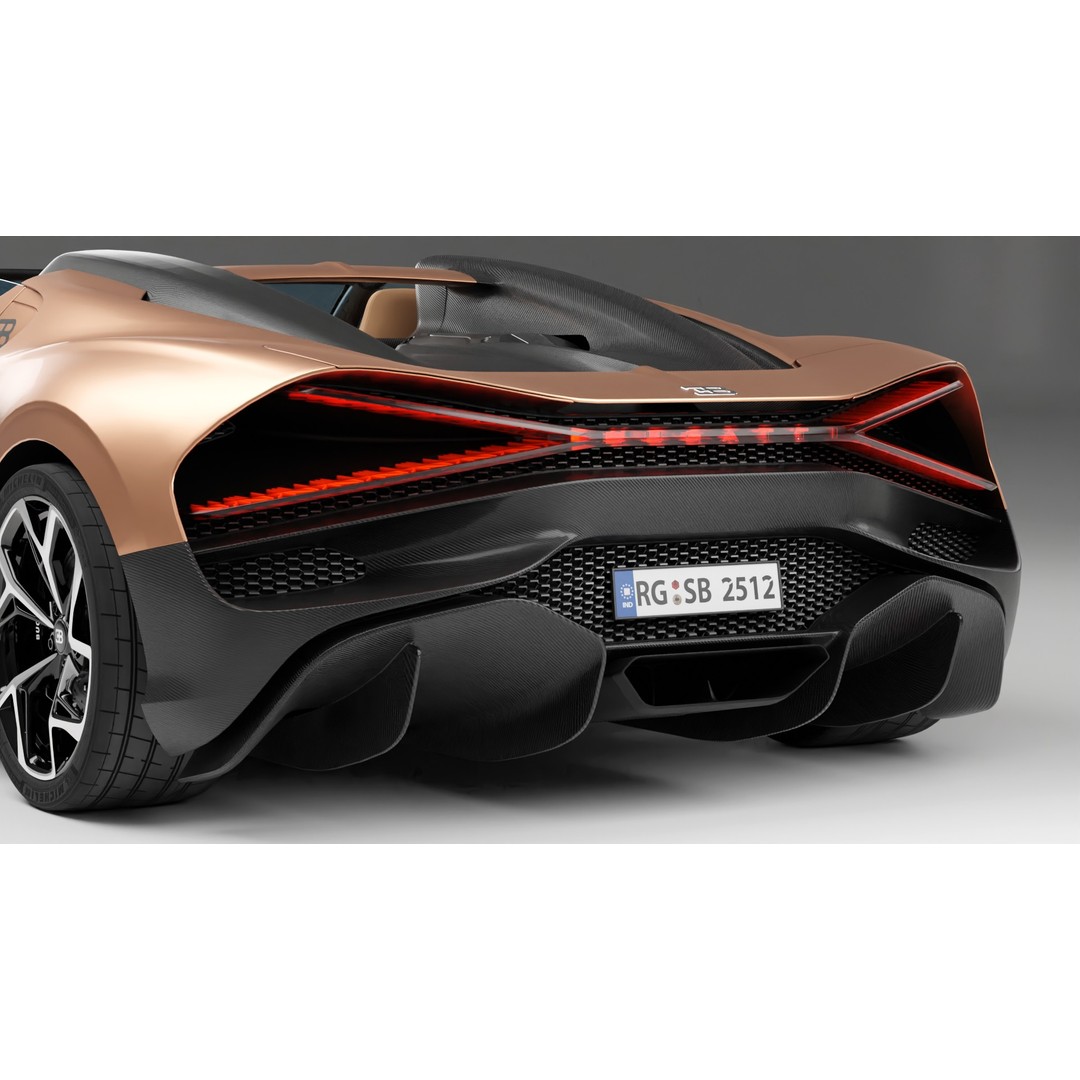 Bugatti Mistral 3D Model – Low Poly Game Ready Asset for Blender - View 7