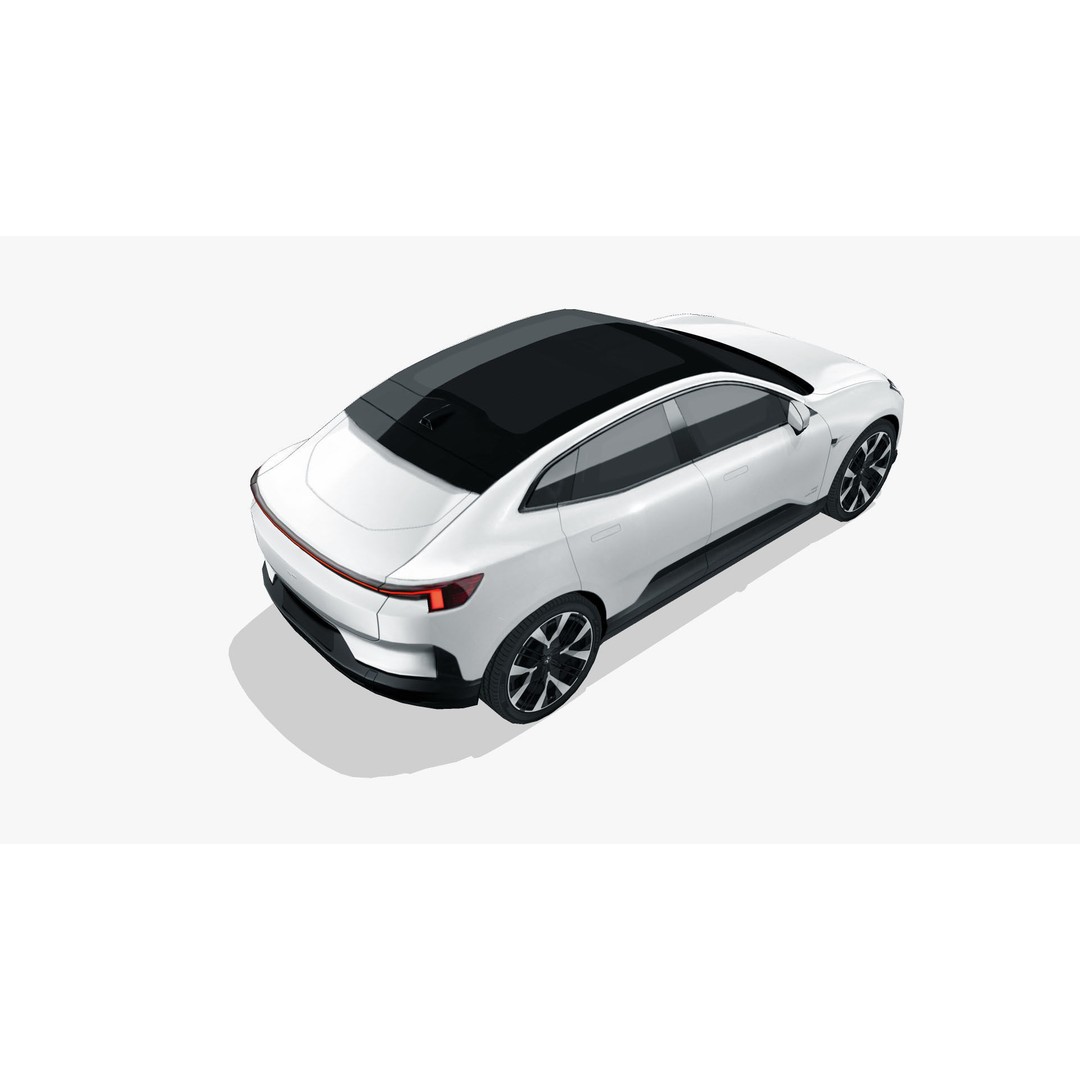 Polestar 4 3D Model – Low Poly SUV Asset, FBX and PBR Textures - View 13