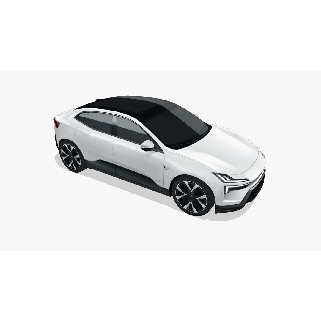 Polestar 4 3D Model – Low Poly SUV Asset, FBX and PBR Textures - View 15