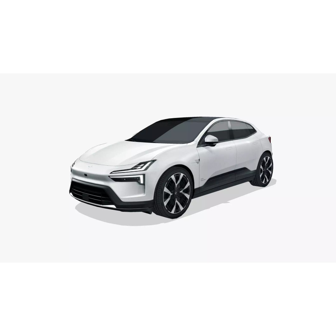 Polestar 4 3D Model – Low Poly SUV Asset, FBX and PBR Textures - View 2
