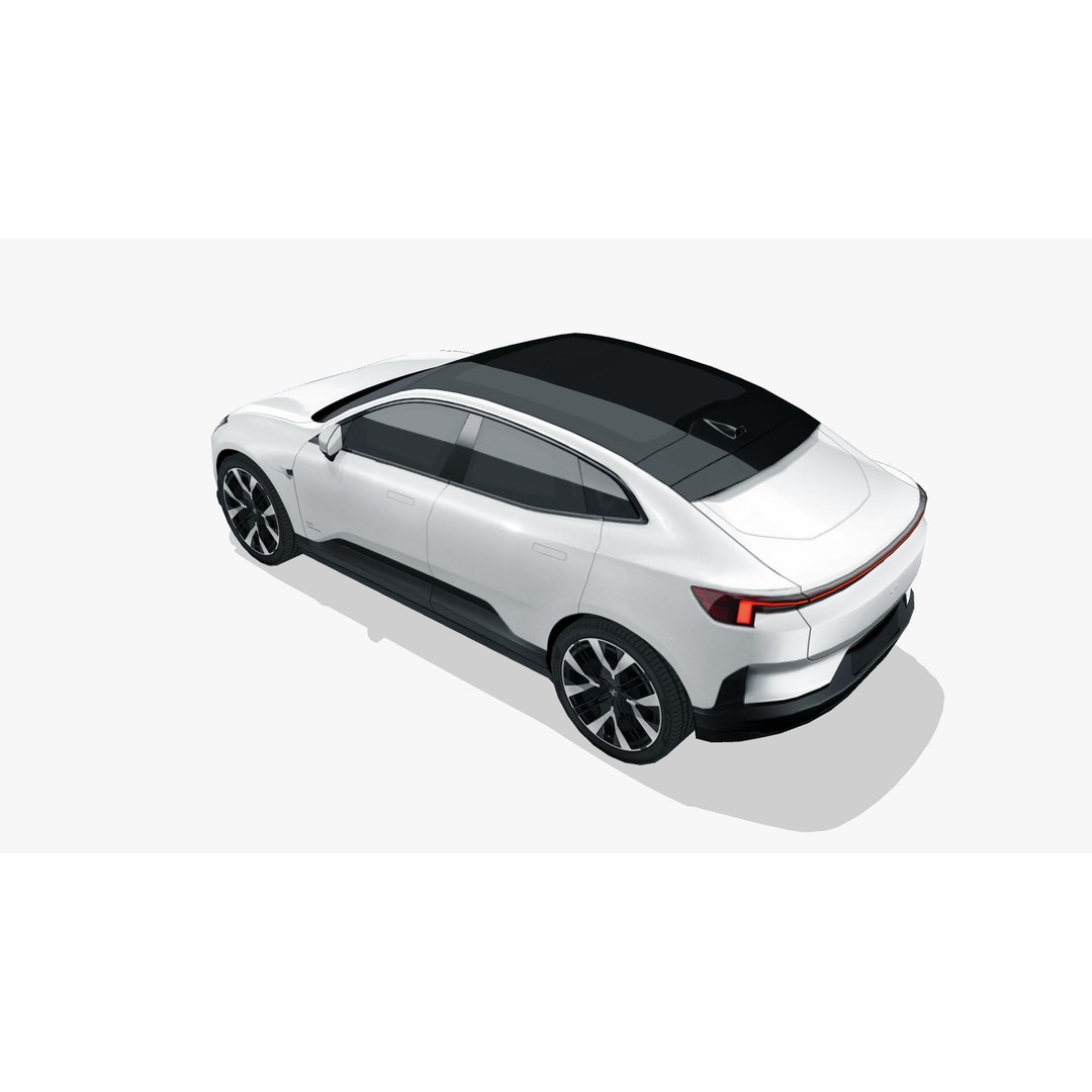 Polestar 4 3D Model – Low Poly SUV Asset, FBX and PBR Textures - View 8