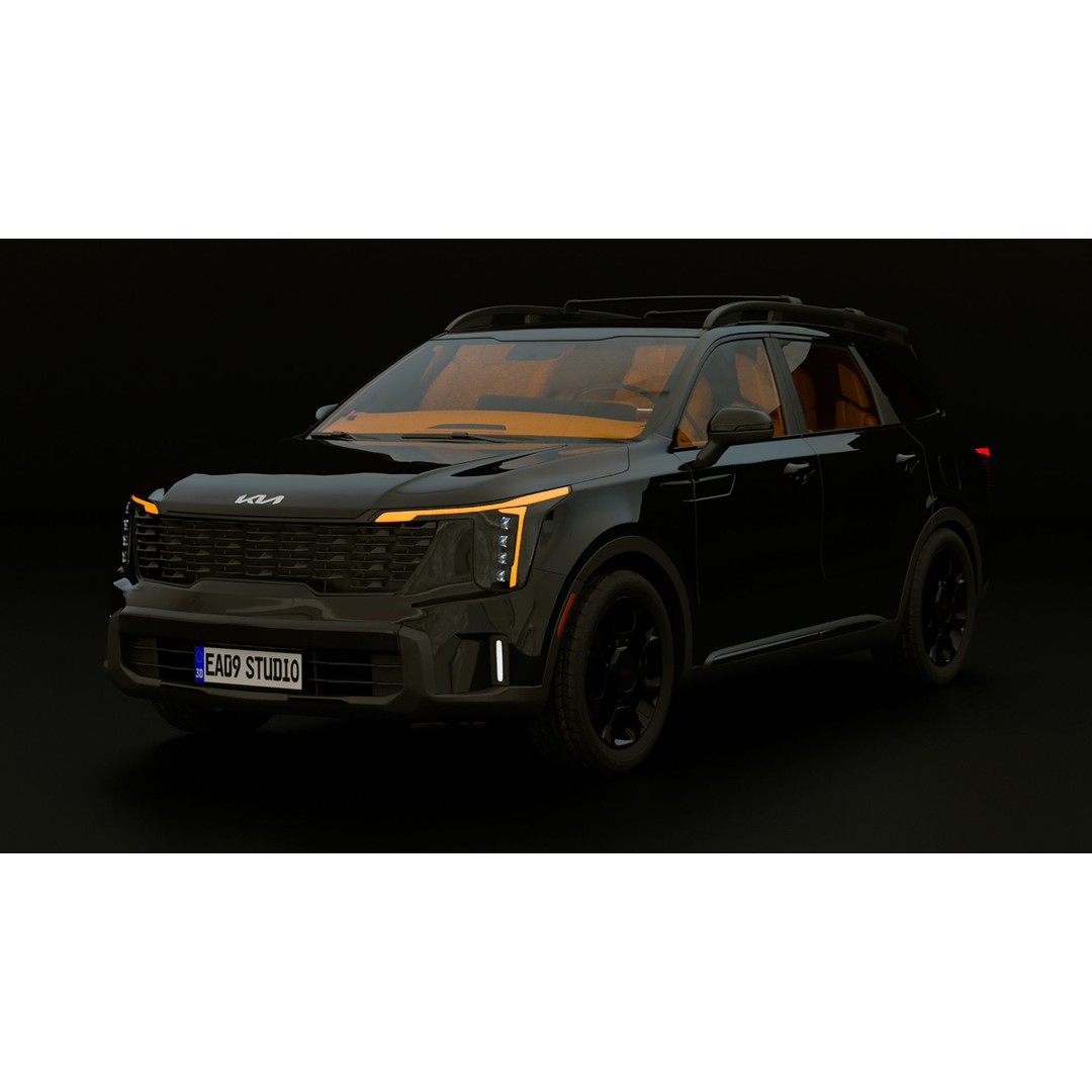 2025 Kia Sorento SX 3D Model – High Poly Game Asset, FBX, OBJ - View 10