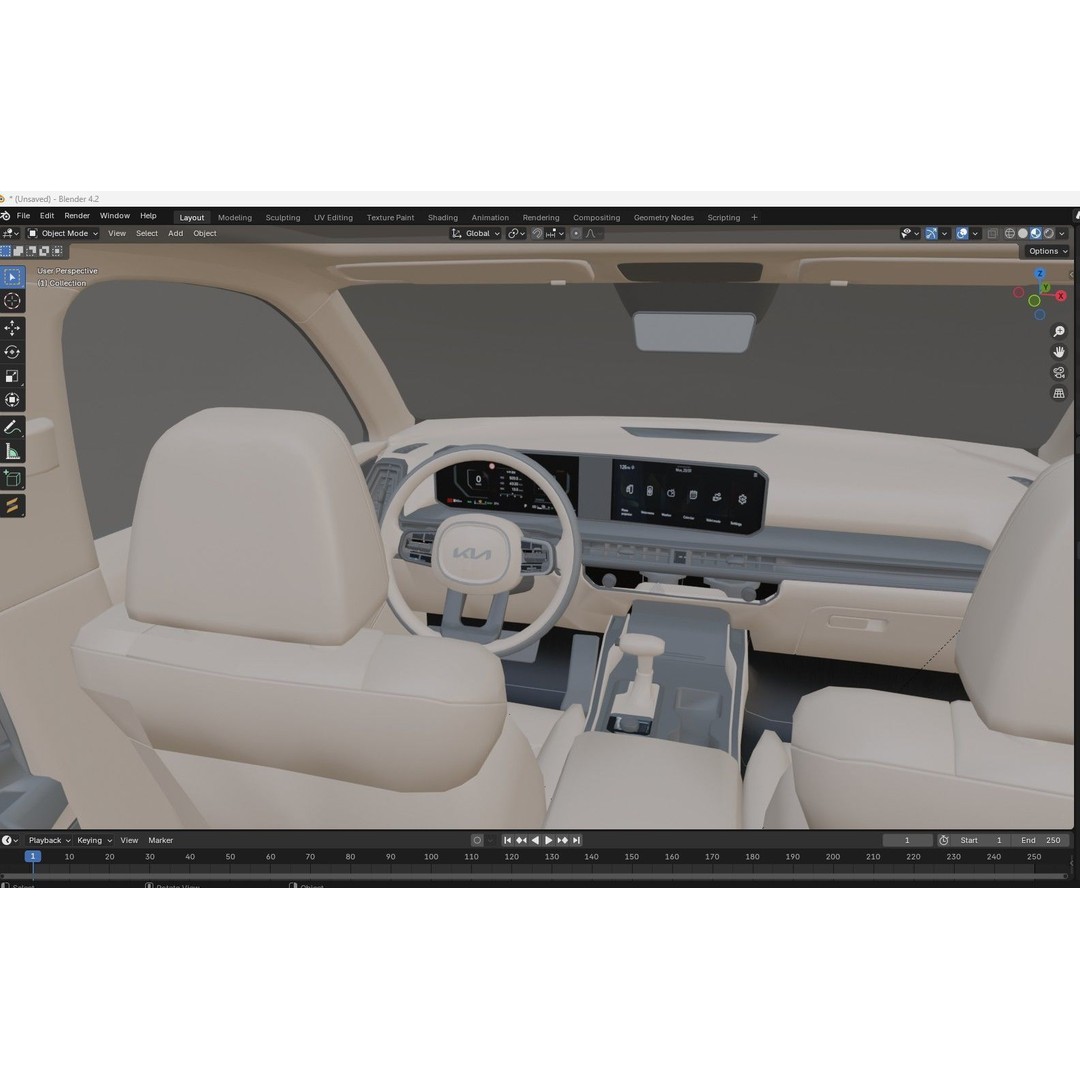2025 Kia Sorento SX 3D Model – High Poly Game Asset, FBX, OBJ - View 11