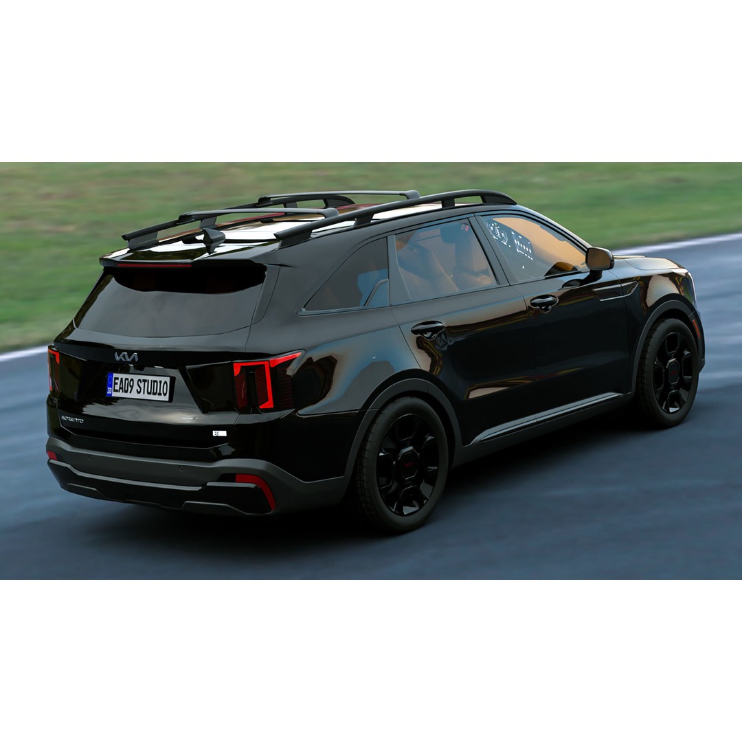 2025 Kia Sorento SX 3D Model – High Poly Game Asset, FBX, OBJ - View 3