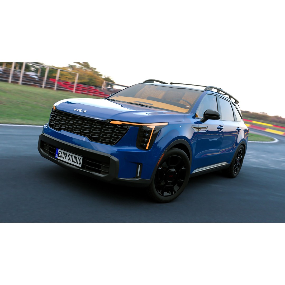 2025 Kia Sorento SX 3D Model – High Poly Game Asset, FBX, OBJ - View 4