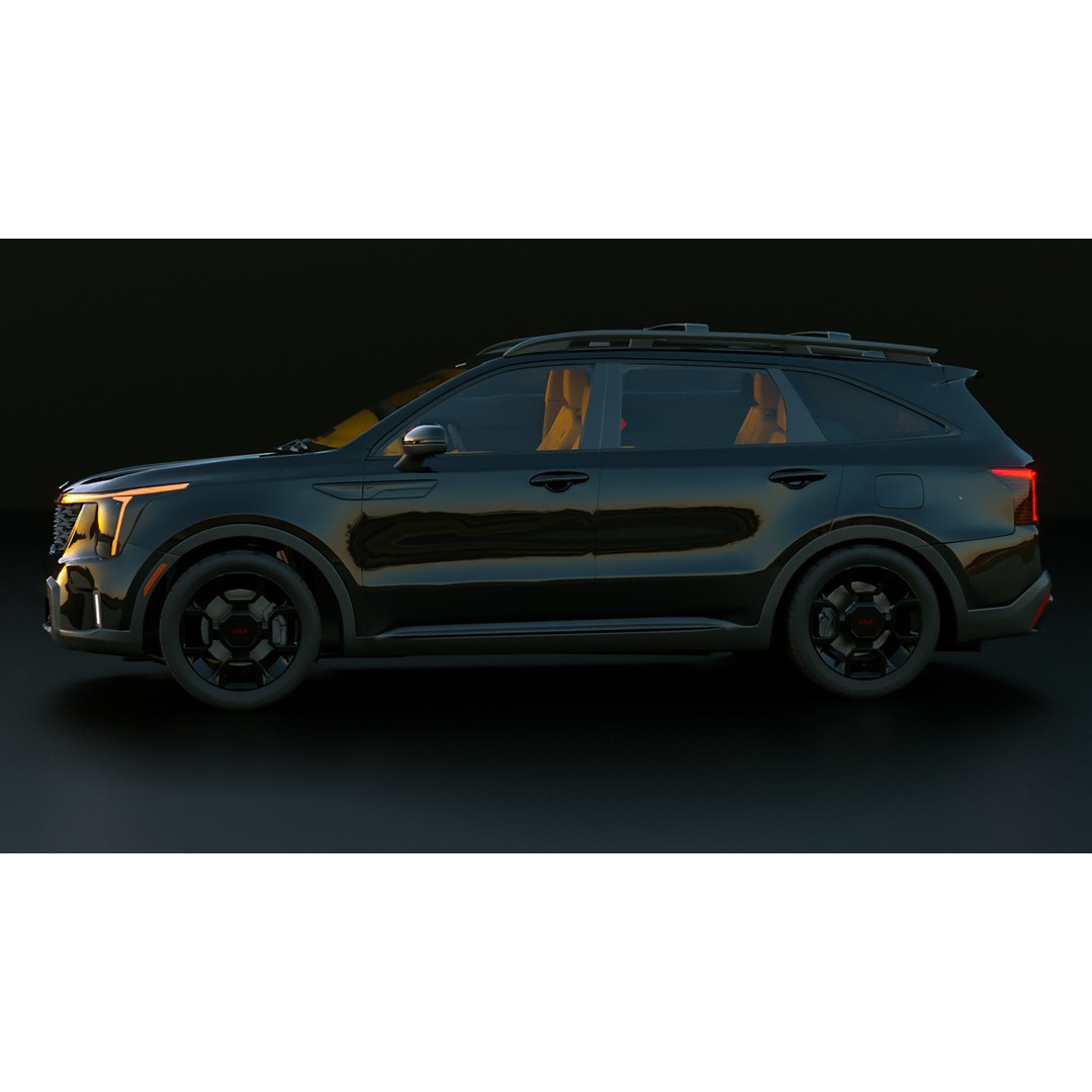 2025 Kia Sorento SX 3D Model – High Poly Game Asset, FBX, OBJ - View 8