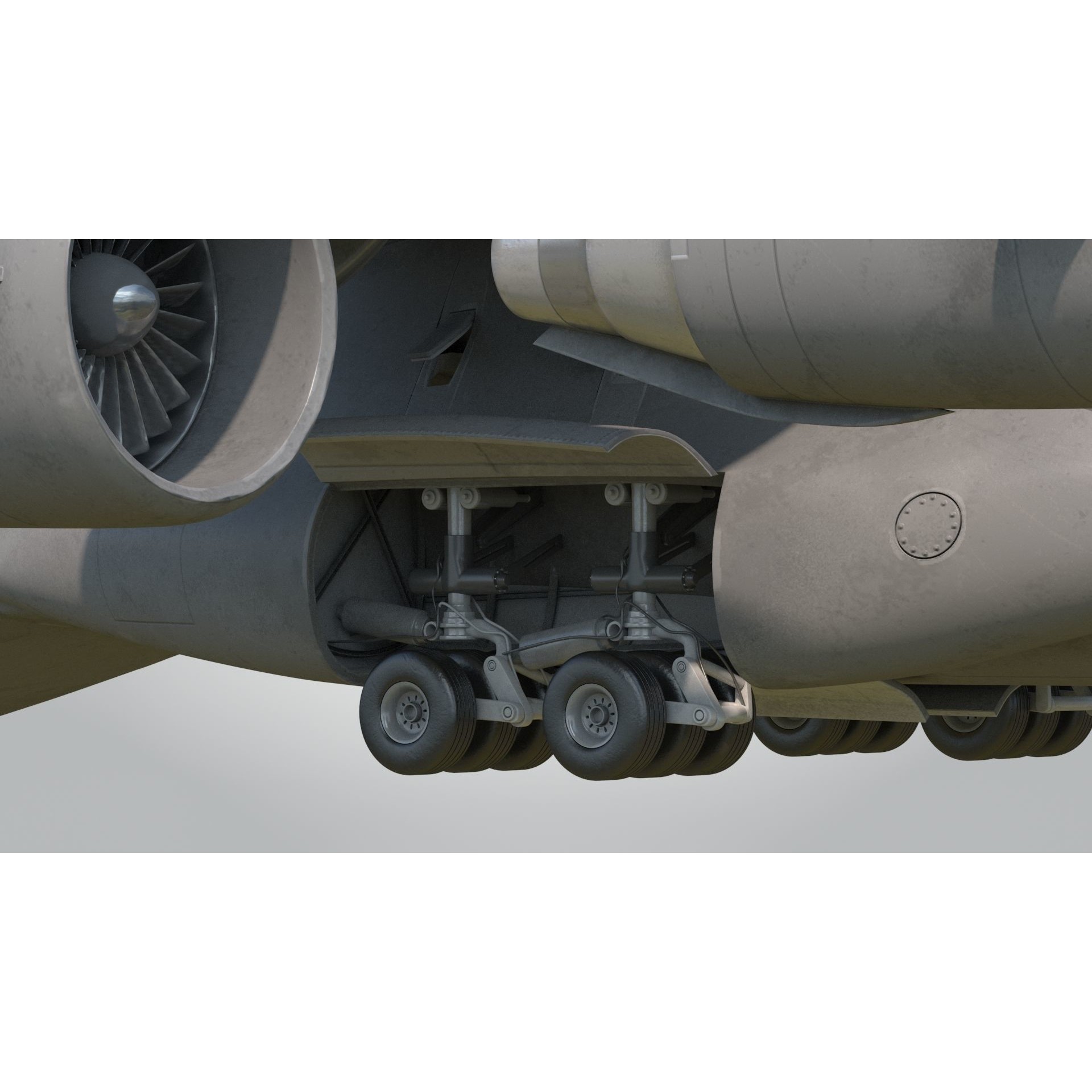 C-17 Globemaster III - Low-Poly Game-Ready 3D Model - View 11