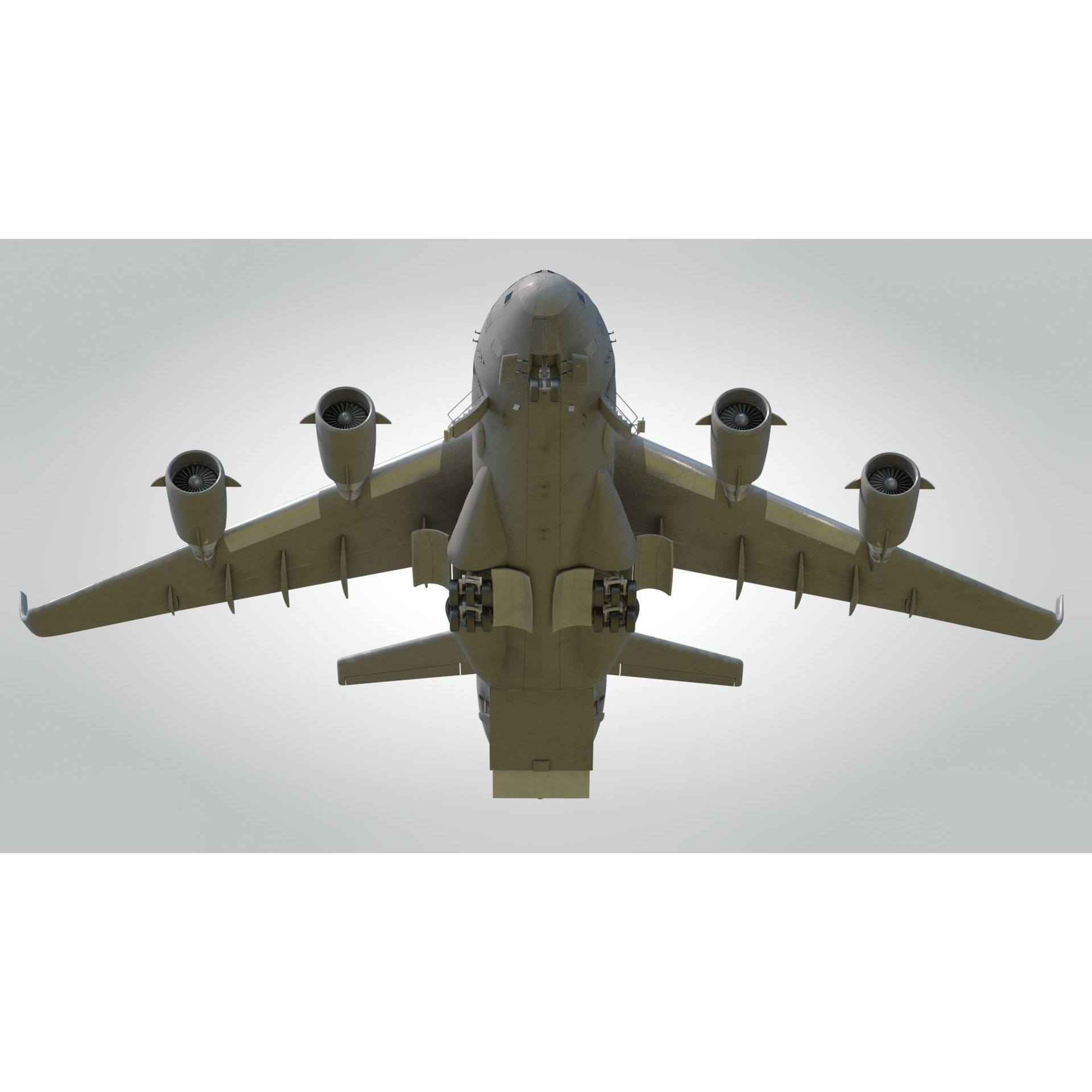C-17 Globemaster III - Low-Poly Game-Ready 3D Model - View 14