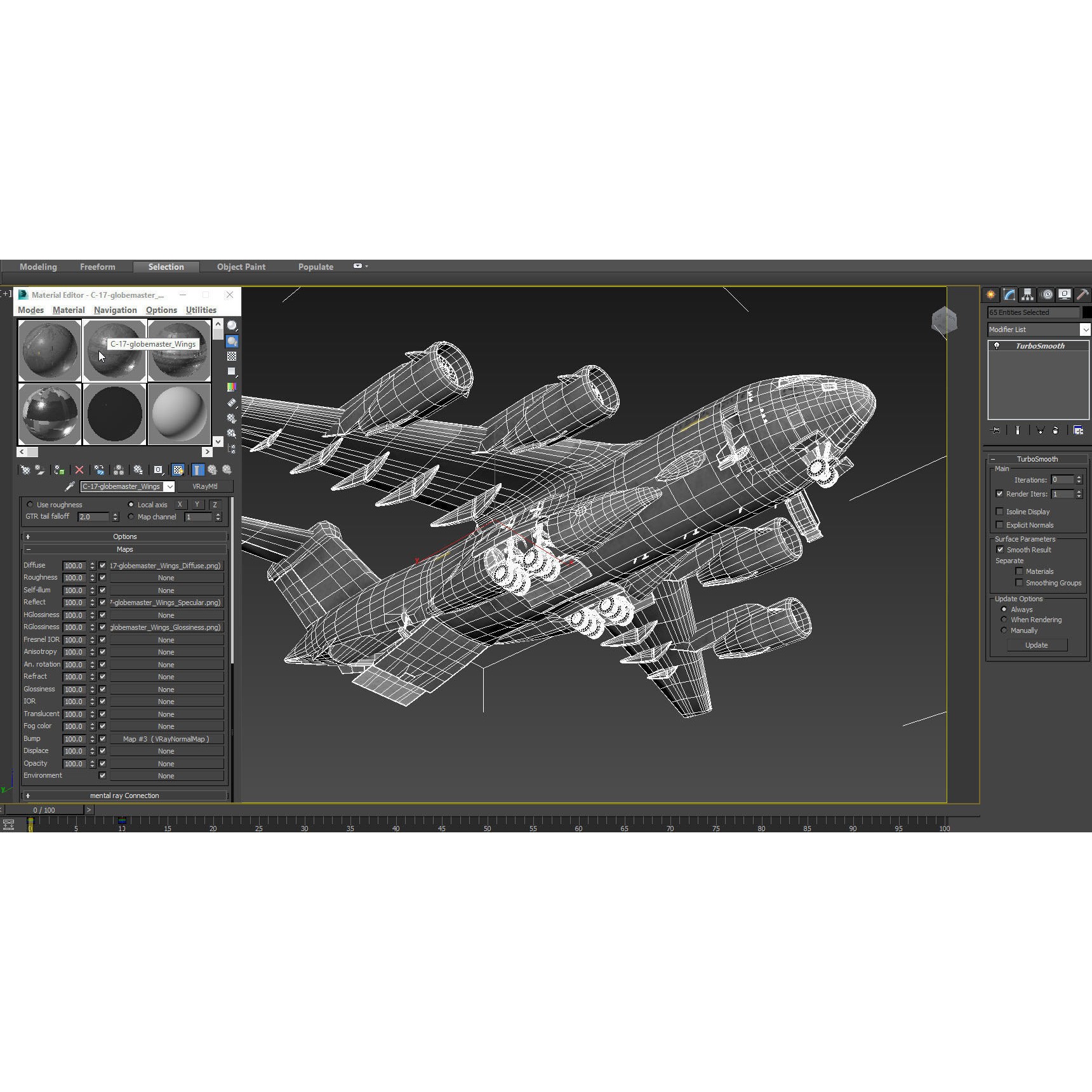 C-17 Globemaster III - Low-Poly Game-Ready 3D Model - View 16