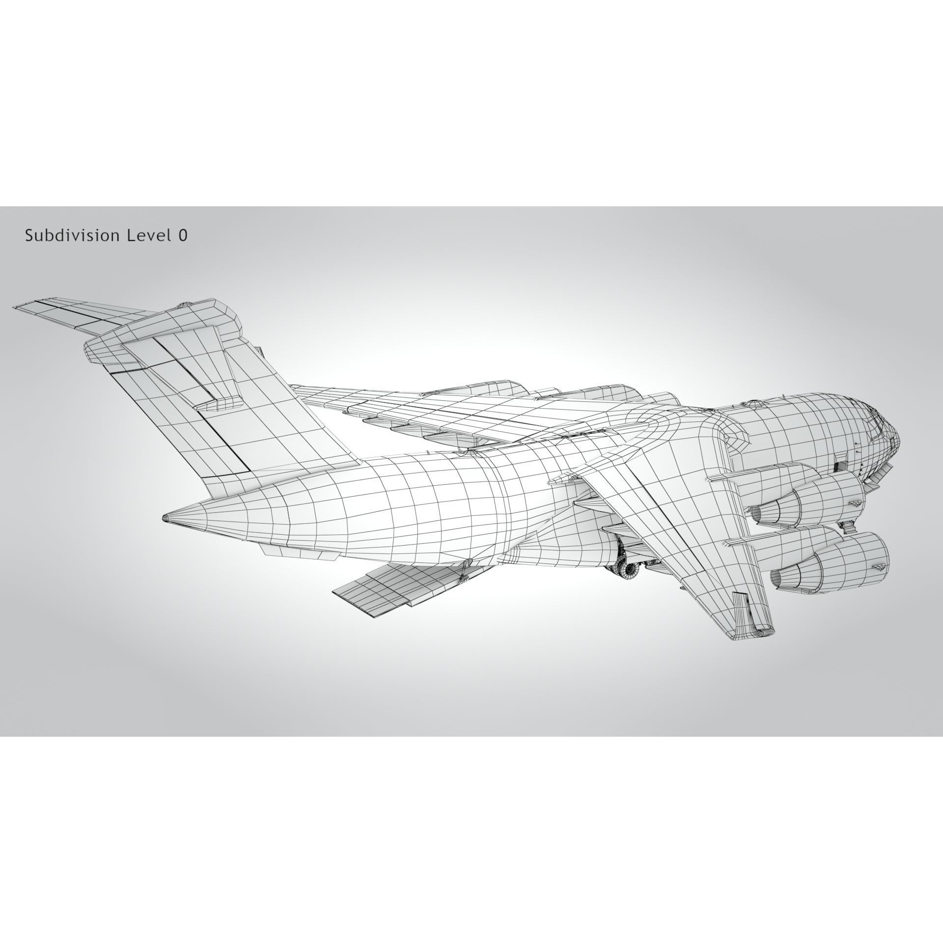 C-17 Globemaster III - Low-Poly Game-Ready 3D Model - View 18