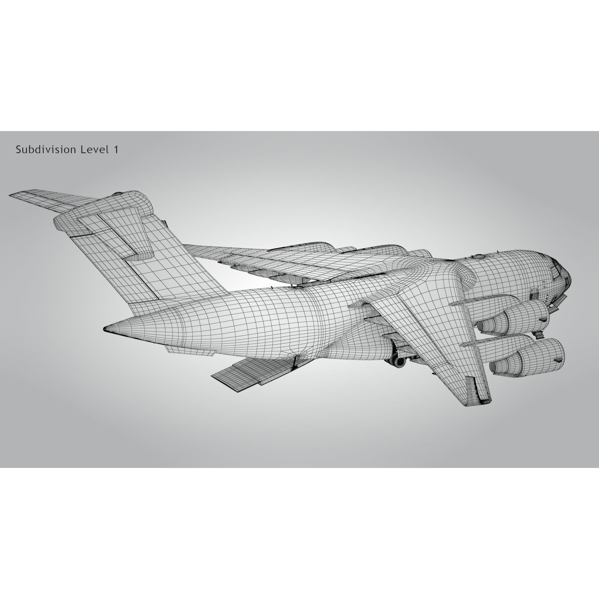 C-17 Globemaster III - Low-Poly Game-Ready 3D Model - View 19