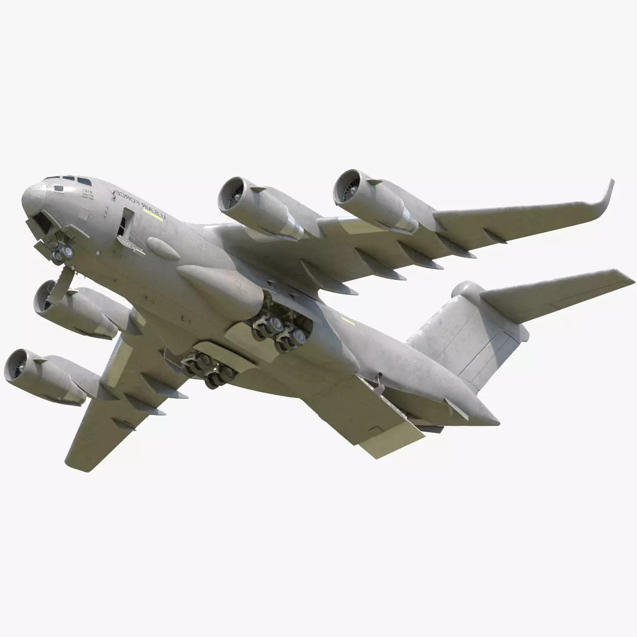 C-17 Globemaster III - Low-Poly Game-Ready 3D Model - View 2