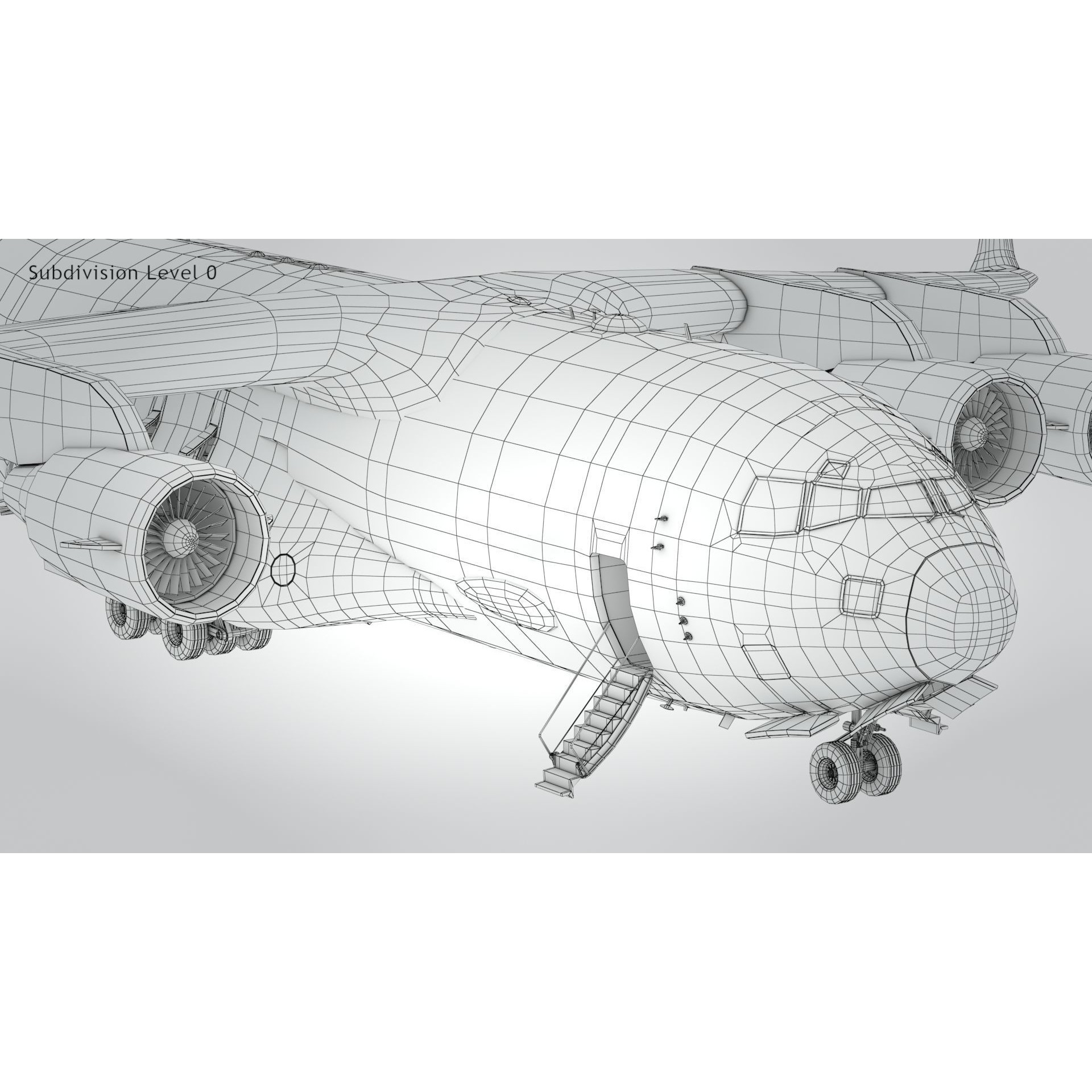 C-17 Globemaster III - Low-Poly Game-Ready 3D Model - View 22