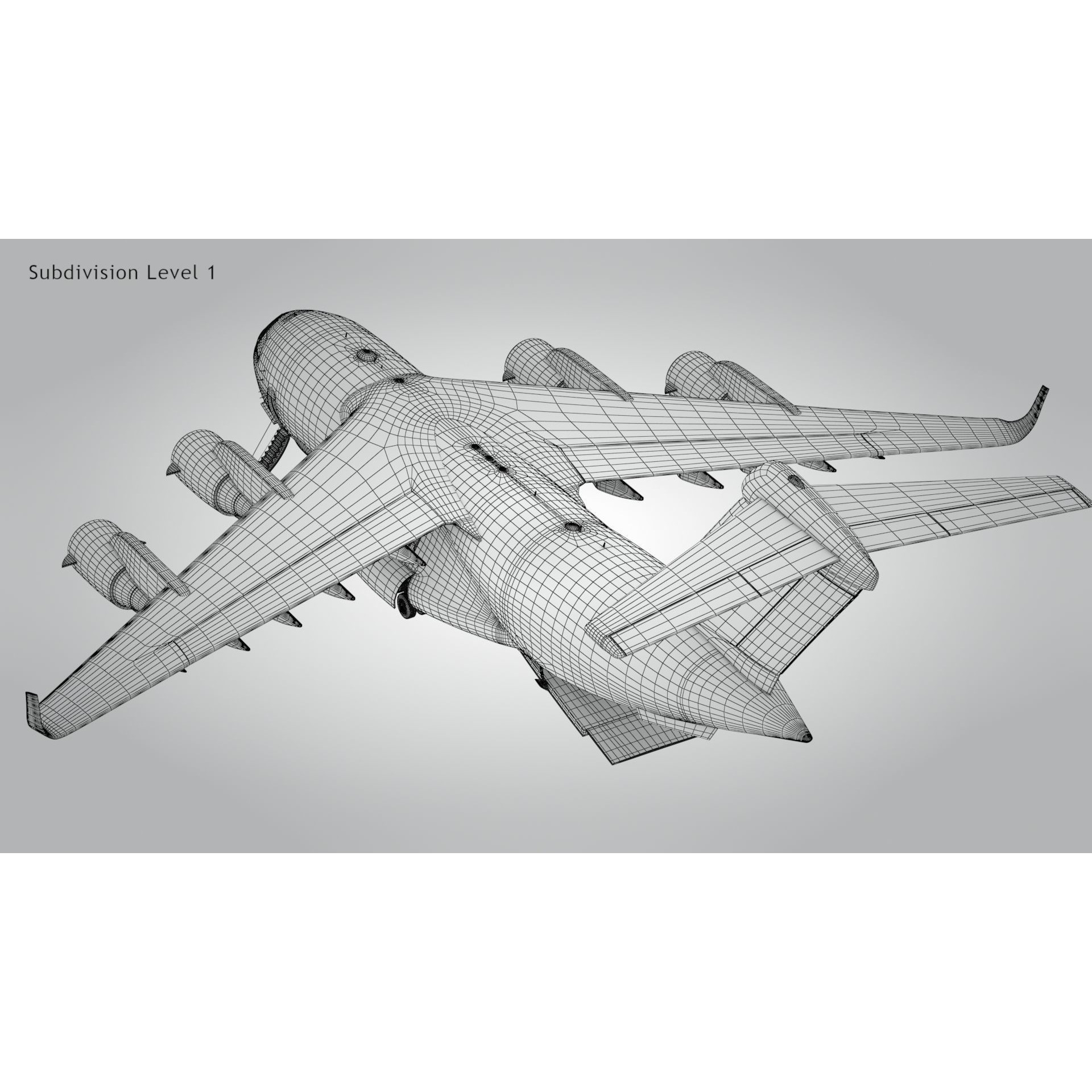 C-17 Globemaster III - Low-Poly Game-Ready 3D Model - View 25