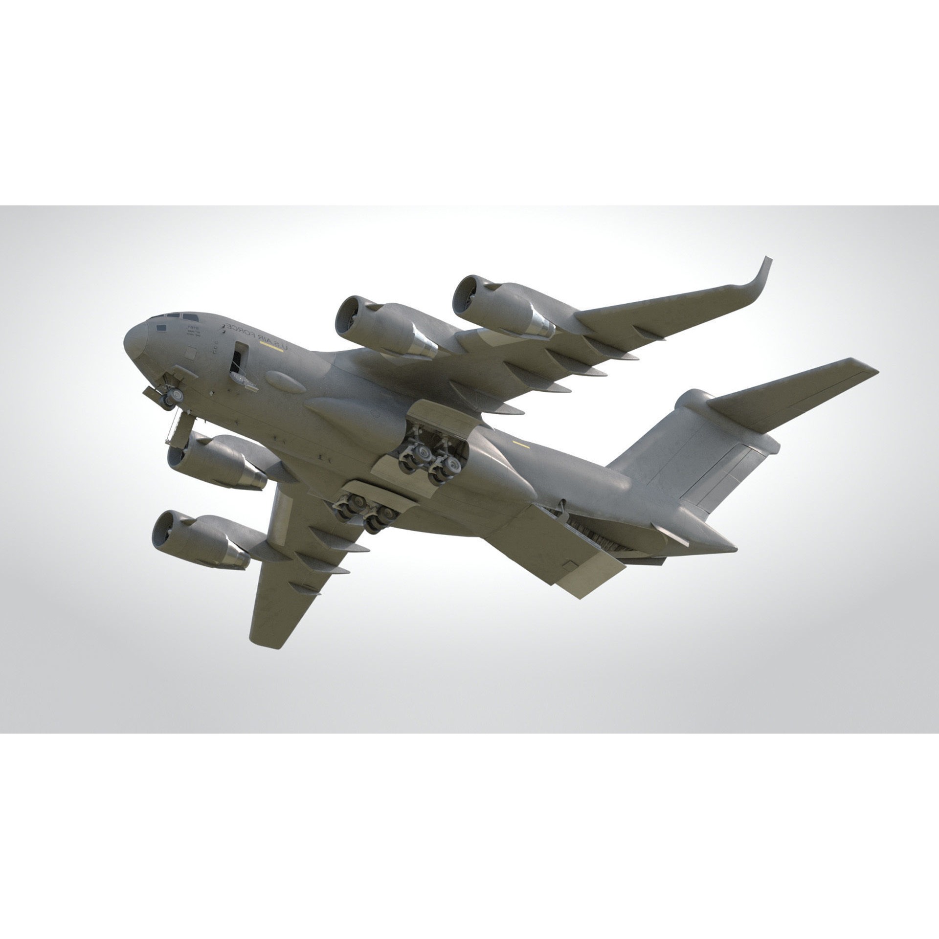 C-17 Globemaster III - Low-Poly Game-Ready 3D Model - View 3