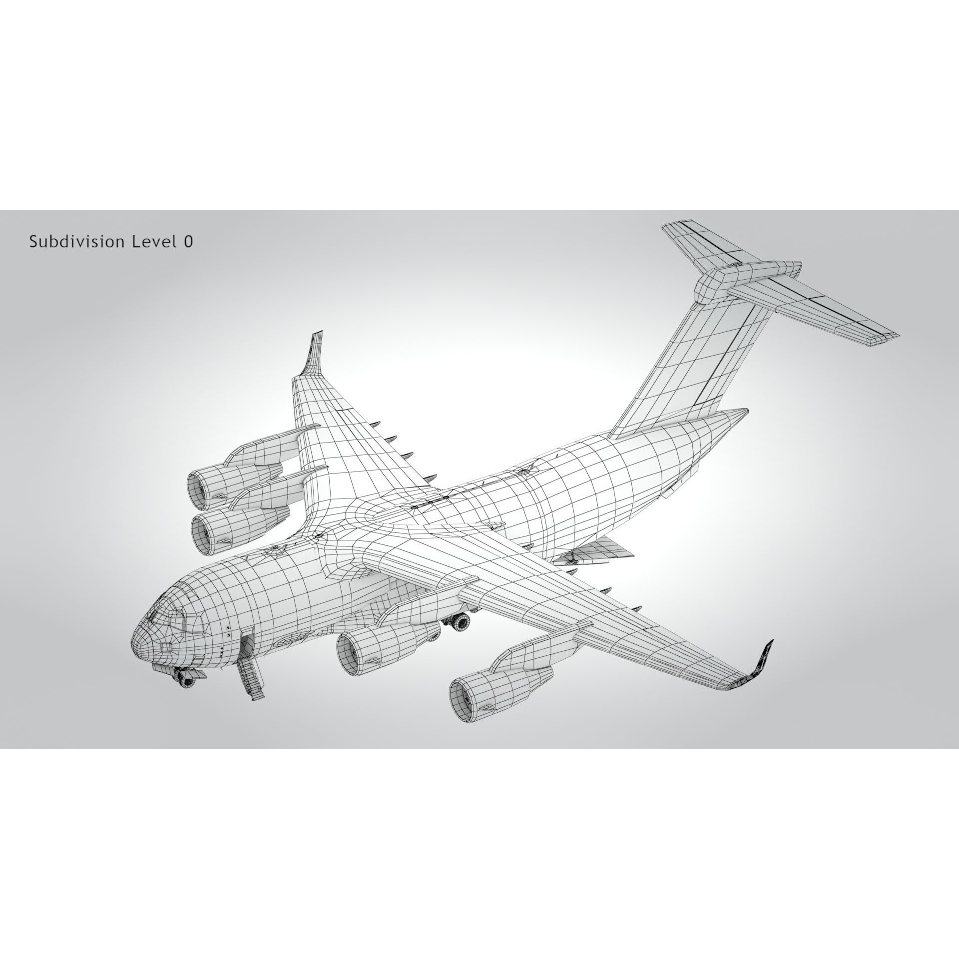 C-17 Globemaster III - Low-Poly Game-Ready 3D Model - View 30
