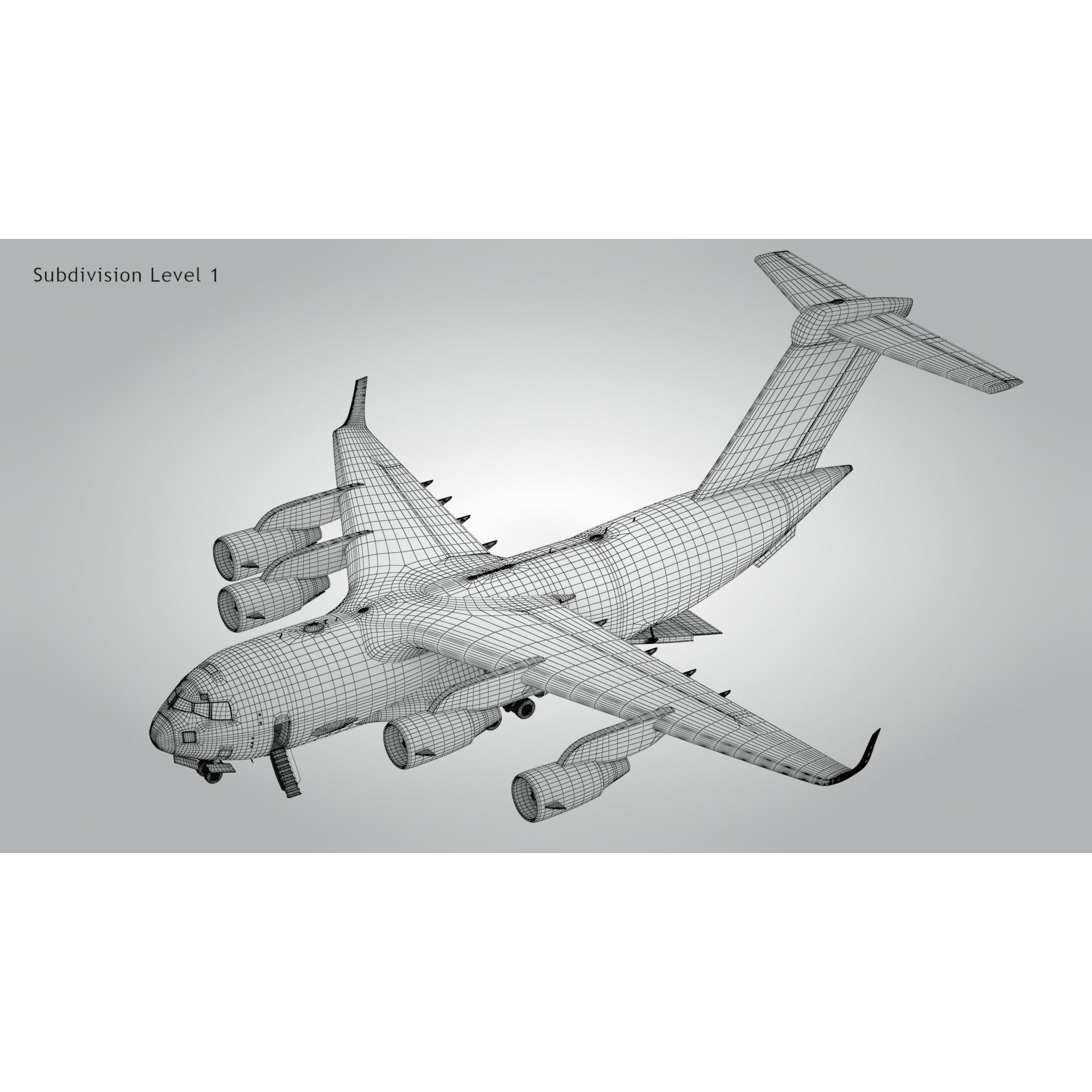 C-17 Globemaster III - Low-Poly Game-Ready 3D Model - View 31